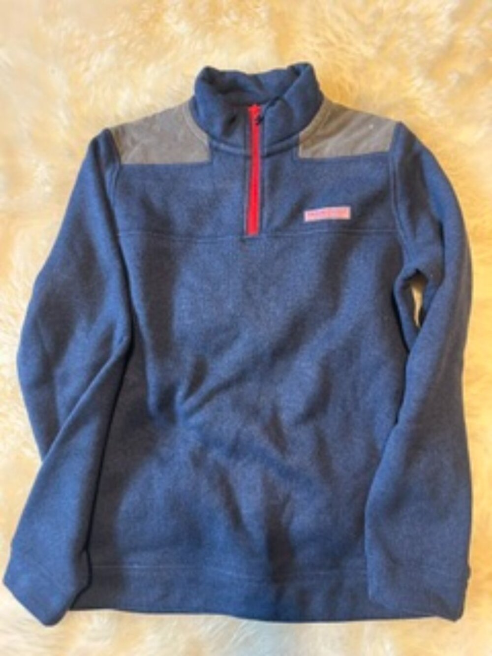 Vineyard Vines Quarter Zip, blue, size XL boys